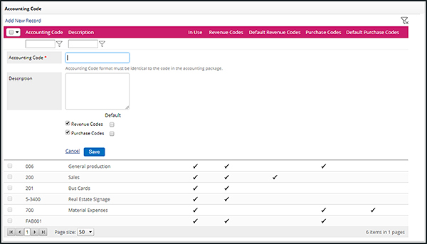 PrintPlanr MIS settings for Integrating Xero