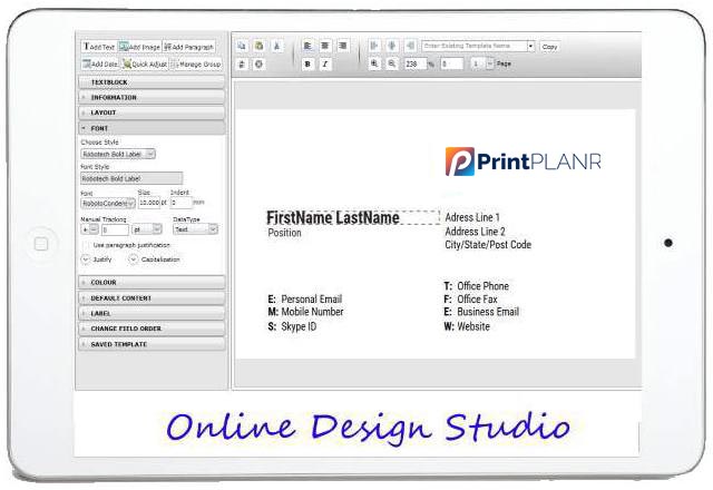 Online Design Studio of Web2Print