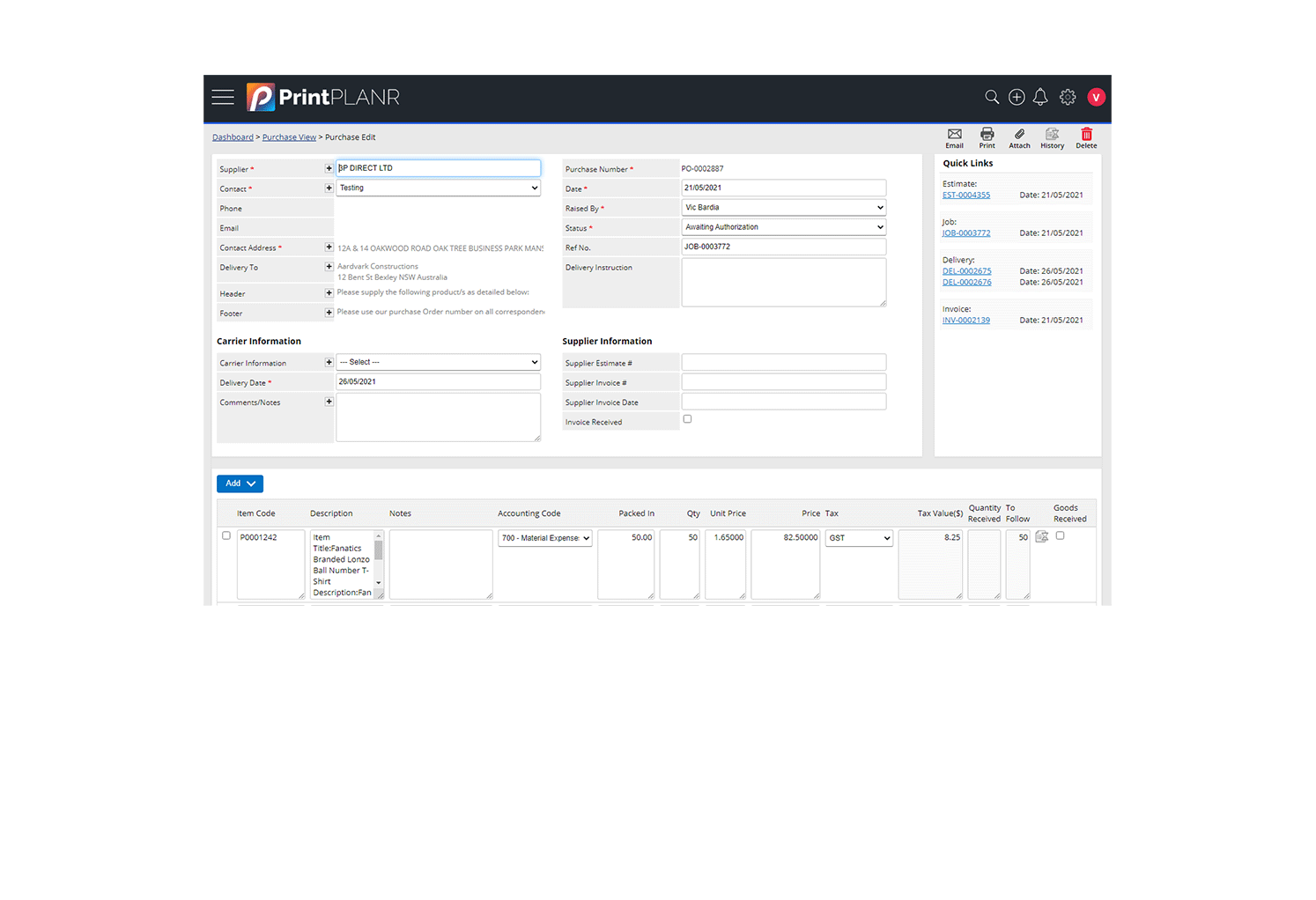 Easily Editable Purchase Order Templates