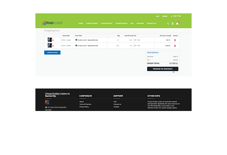 Detailed Shopping Cart with the B2B Web to Print Storefront Solution Detailed Shopping Cart with the B2B Web to Print Storefront Solution