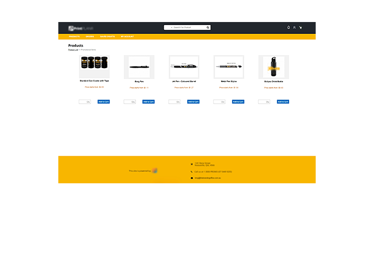 The B2B Web to Print Product check out and add to cart options without stocks visible The B2B Web to Print Product check out and add to cart options without stocks visible