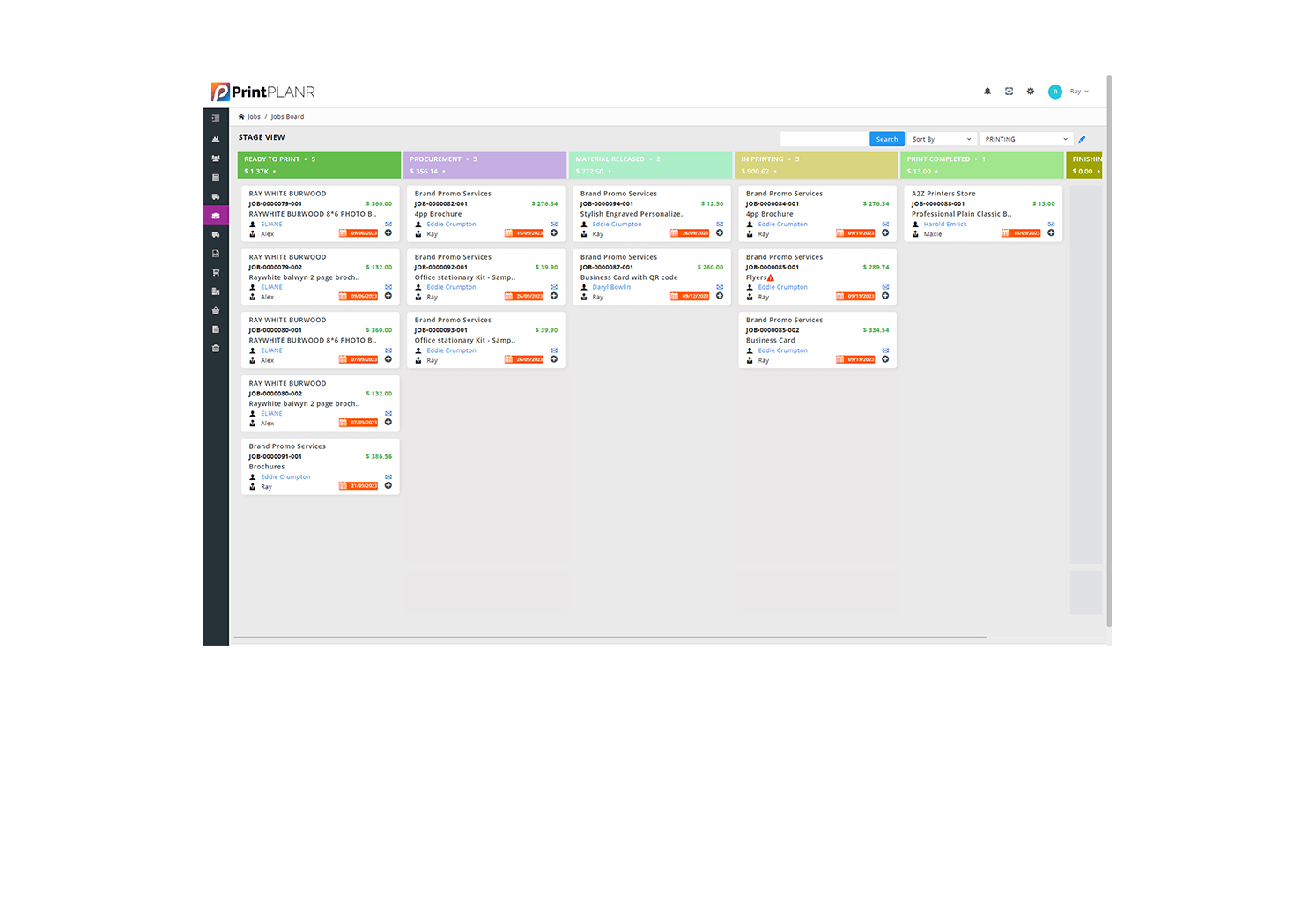 Print MIS Estimate Board
