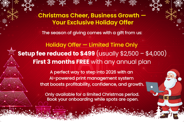 PrintPLANR christmas holiday offer