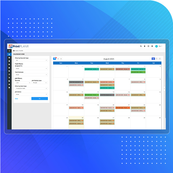 Smart Job Scheduling with Calendar View